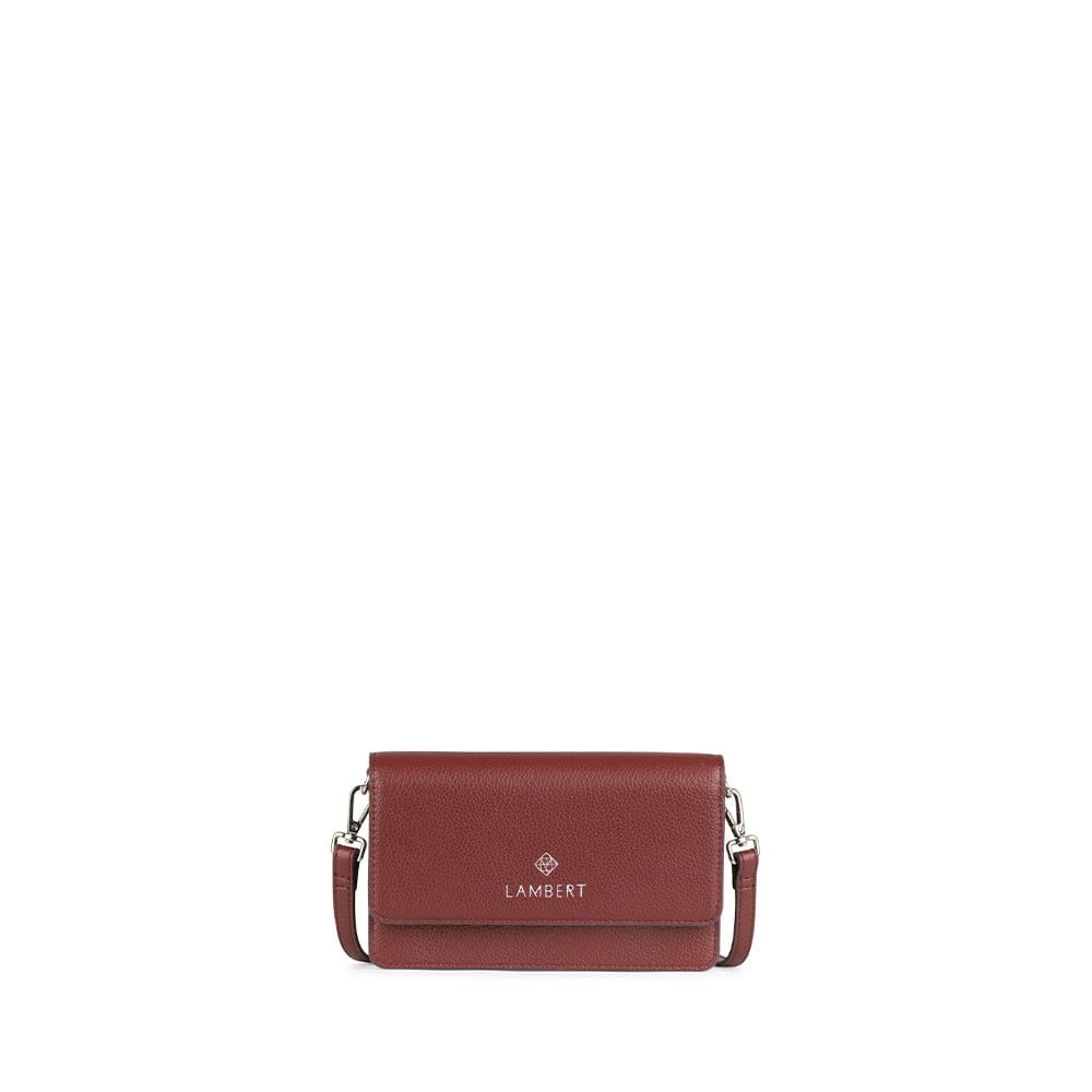 Le Tina2 - Portefeuille avec ganse et chaine  Rosewood  pebble