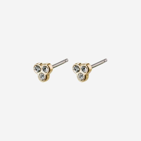 Petites boucles d’oreilles cristal Pilgrim Caily or   C.C.