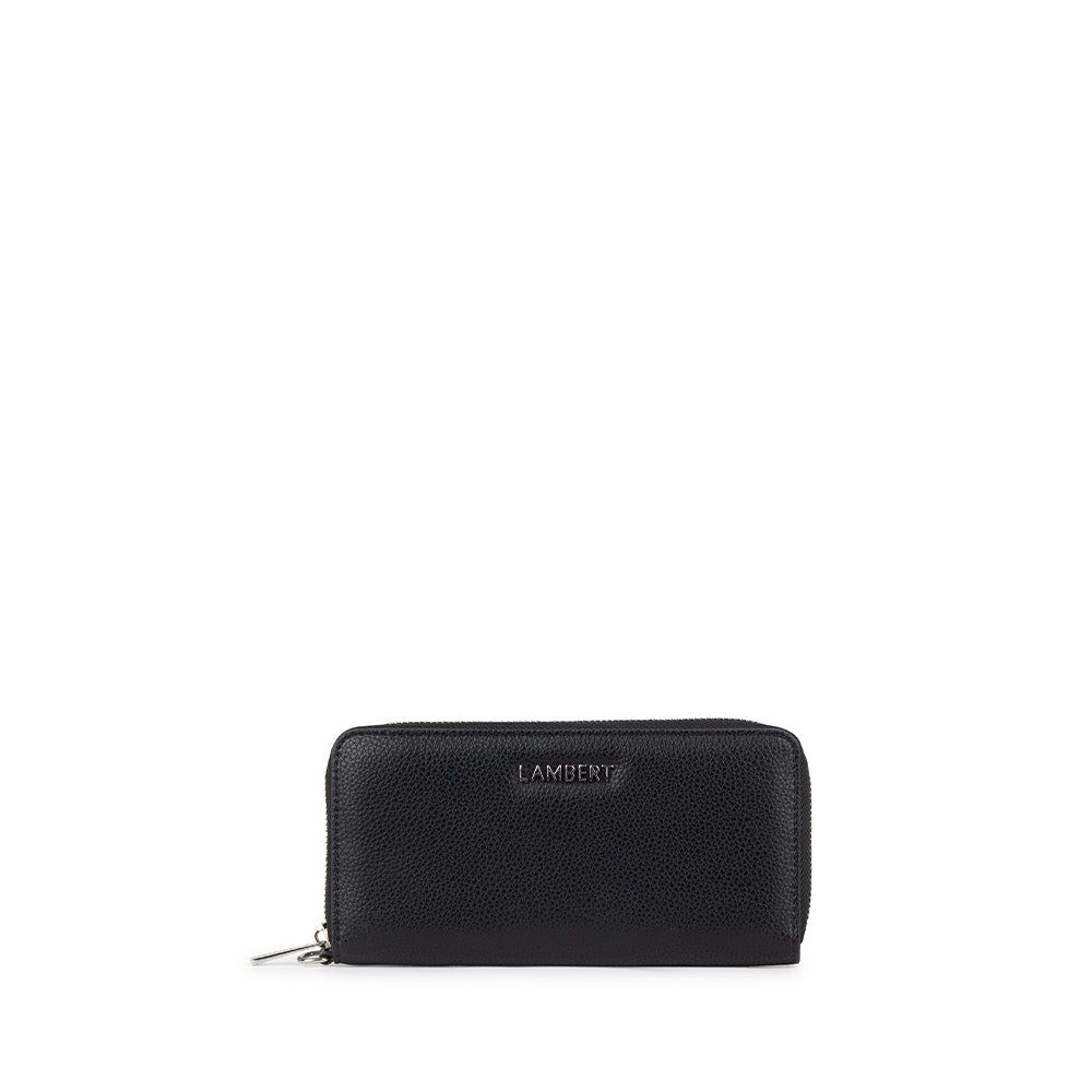 Mina - Portefeuille Lambert en cuir vegan Noir -Pebr