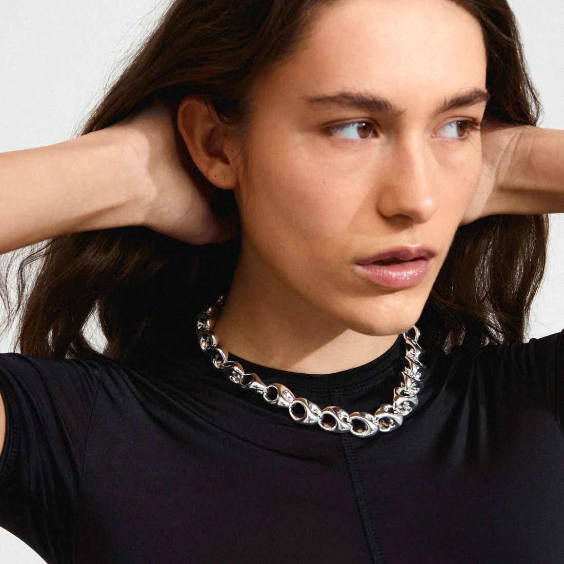 Collier maillons épais Pilgrim Dune argent S25