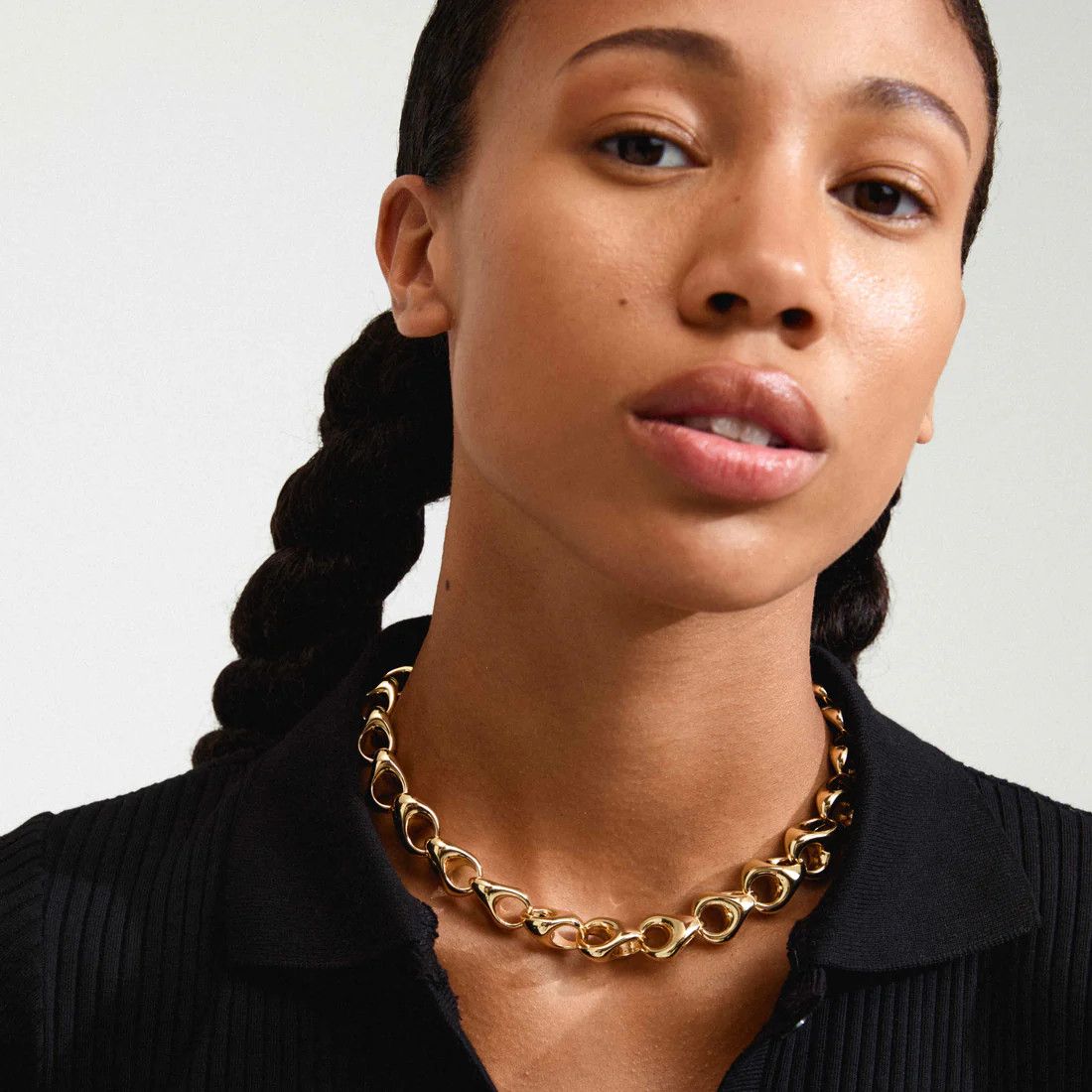 Collier maillons épais Pilgrim Dune or S25