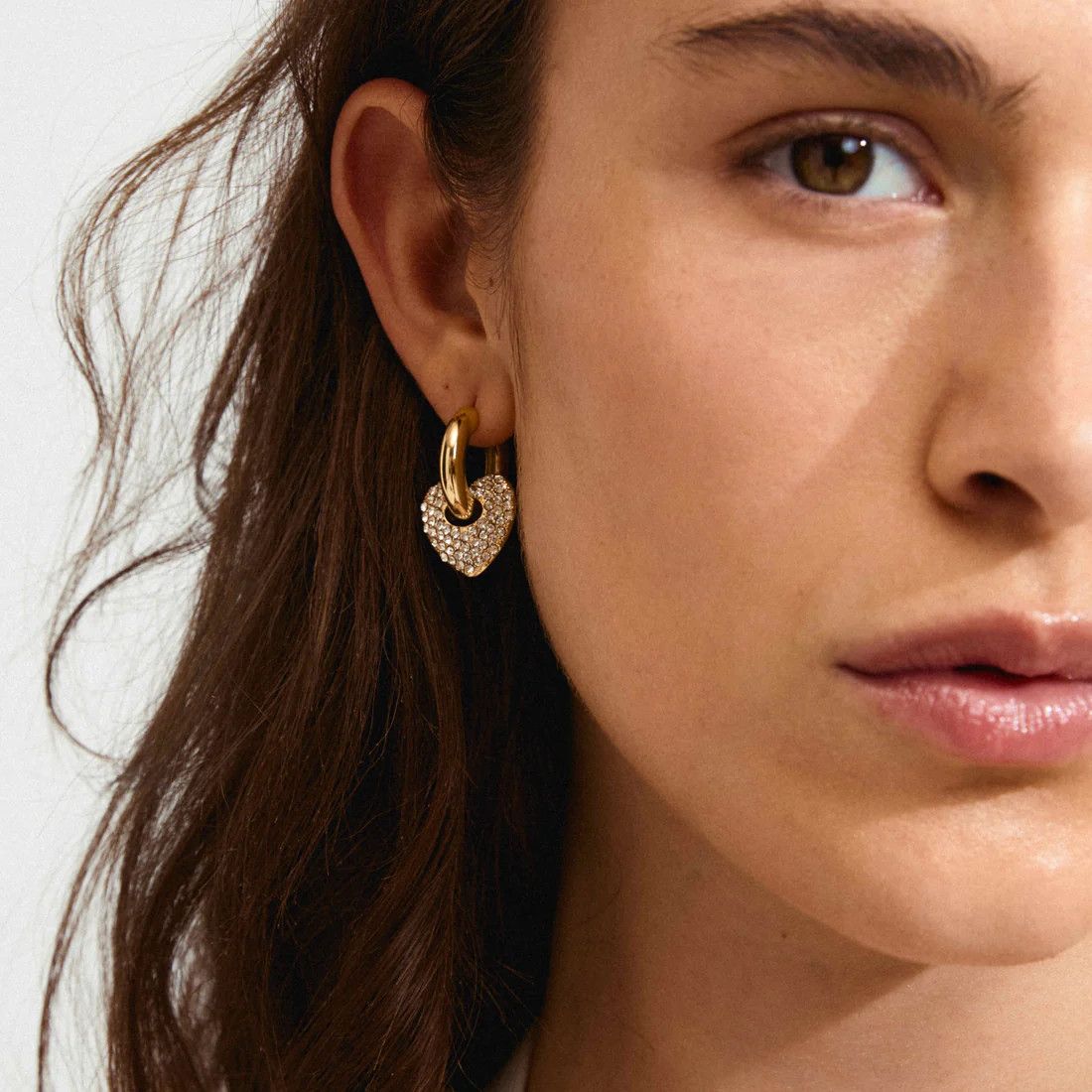 Boucle d&#39;oreille crystal Pilgrim Dune or S25