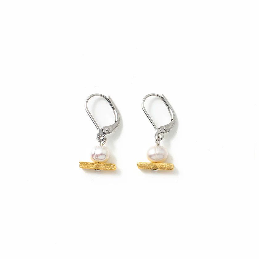 Boucles d&#39;oreilles Abélia Perle et Or   Anne-Marie Chagnon CC