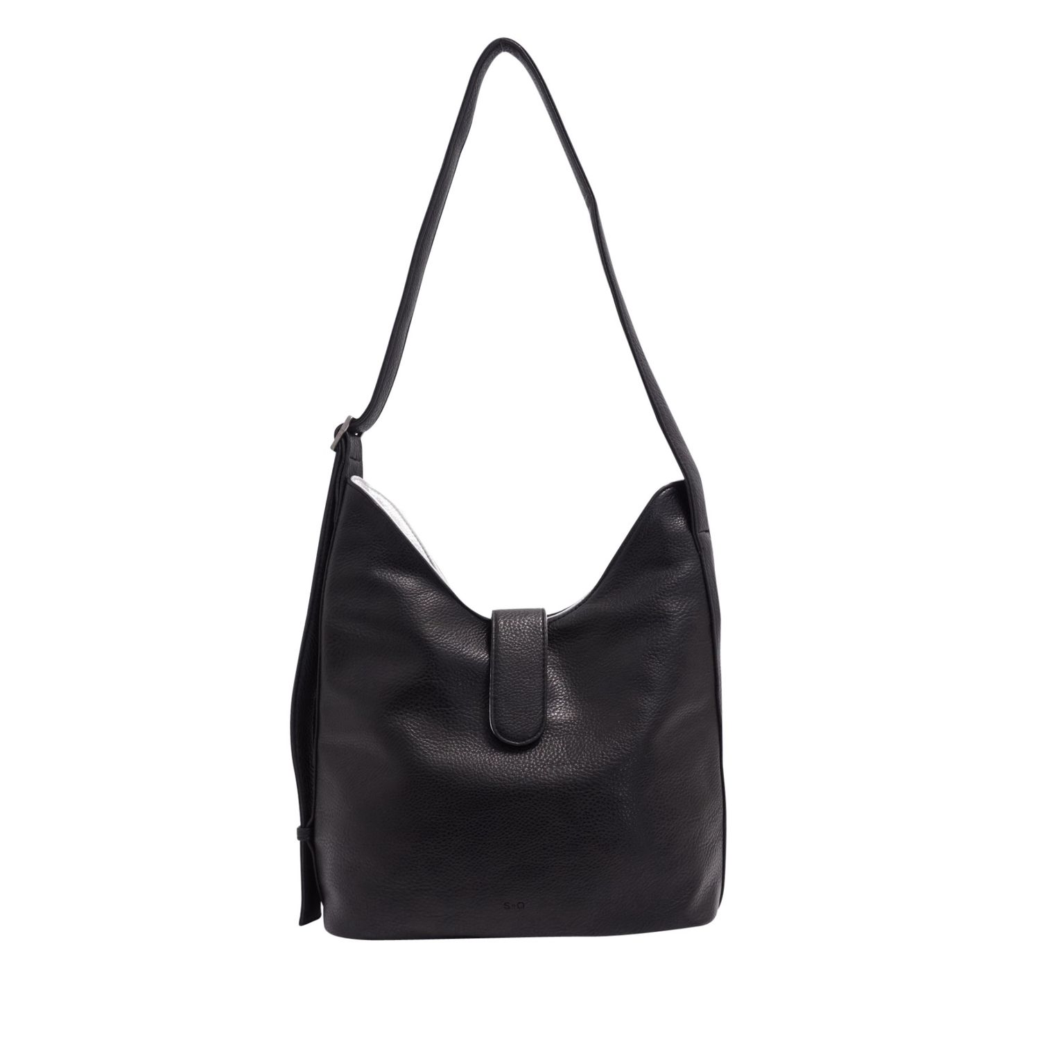 Sac à main 2 en 1 réversible Mona Noir/Silver  S.Q.