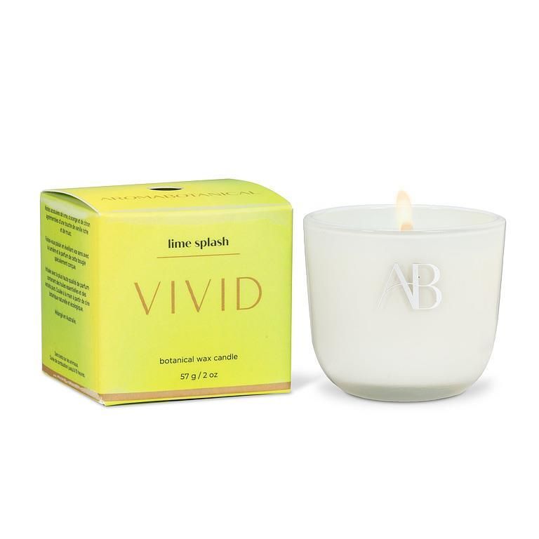 Chandelle Mini, Citron et Linge Blanc    3oz