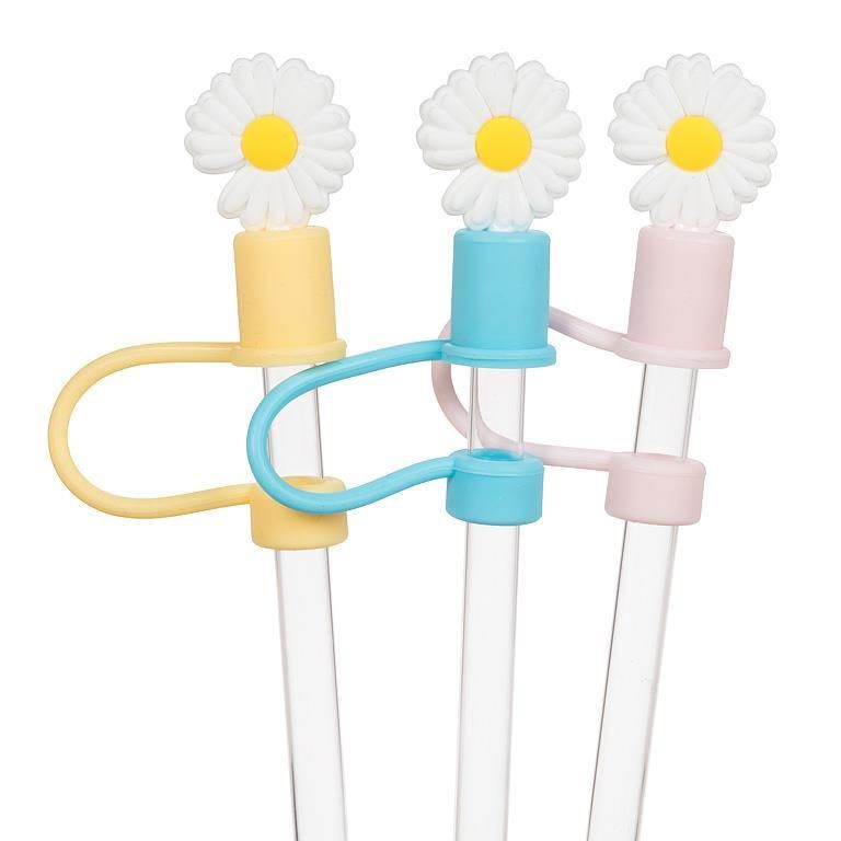 Pailles Géantes avec Capuchon en Forme de Marguerite