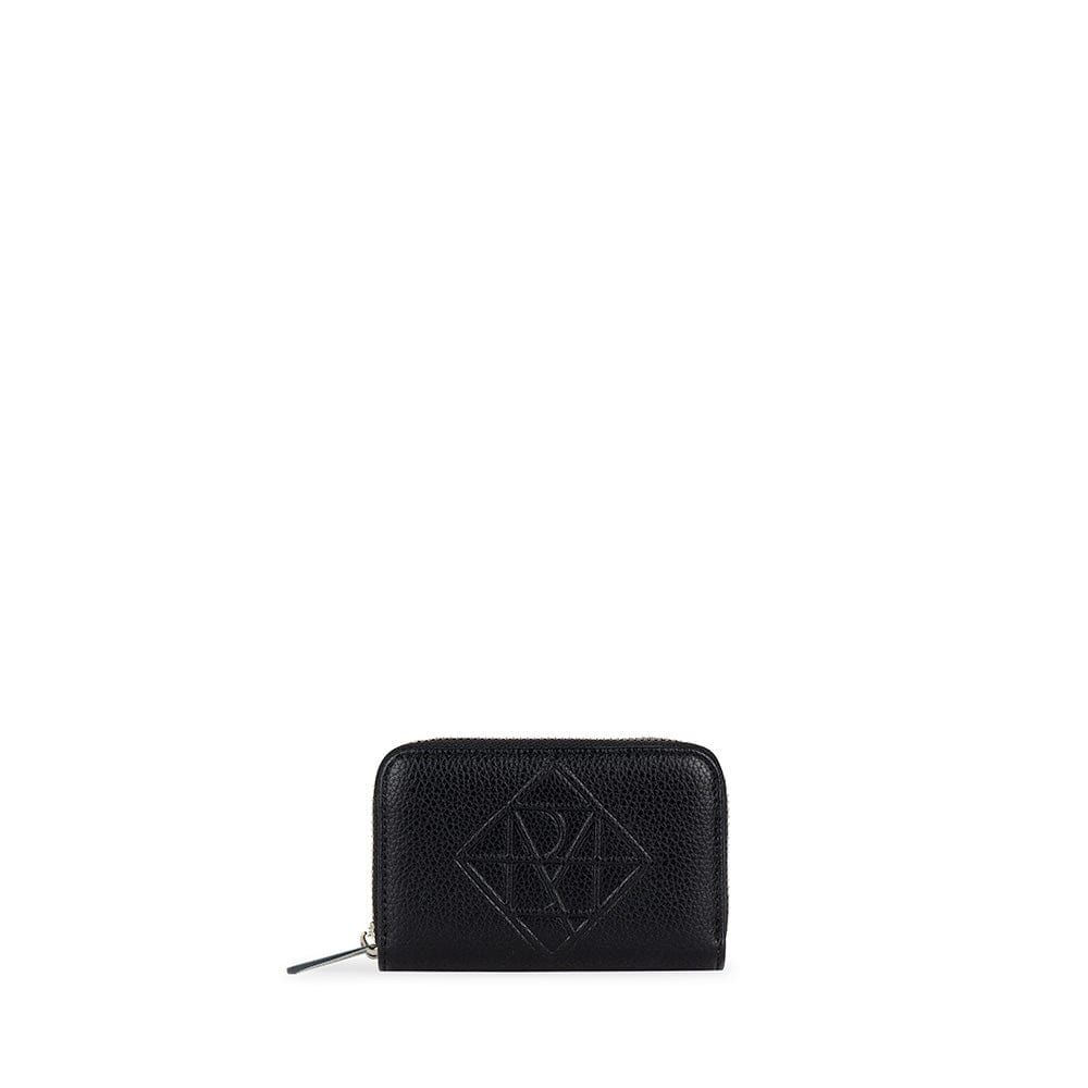 Megan - Portefeuille en cuir vegan noir Pebr
