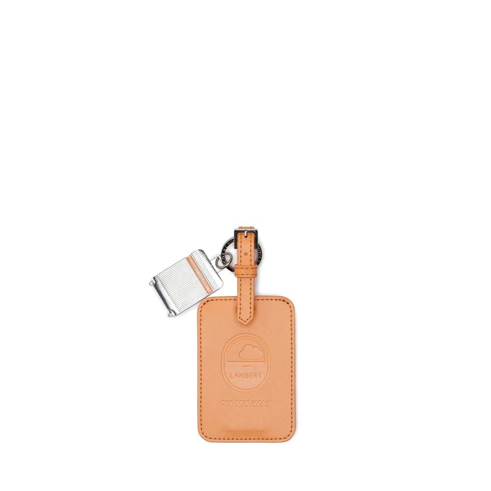 Le Skye - Etiquette à baggage en cuir vegan peach