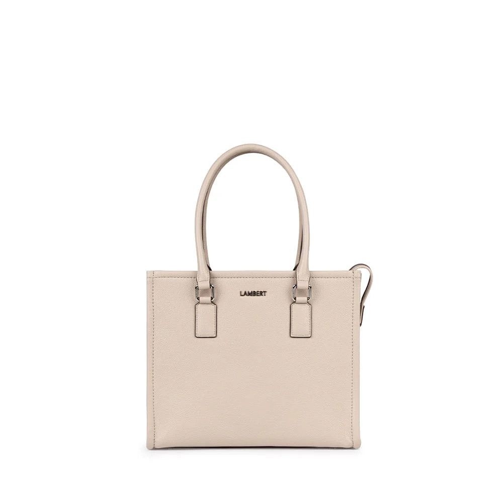 Le Vera - Sac à main 2-en-1 en cuir vegan almond