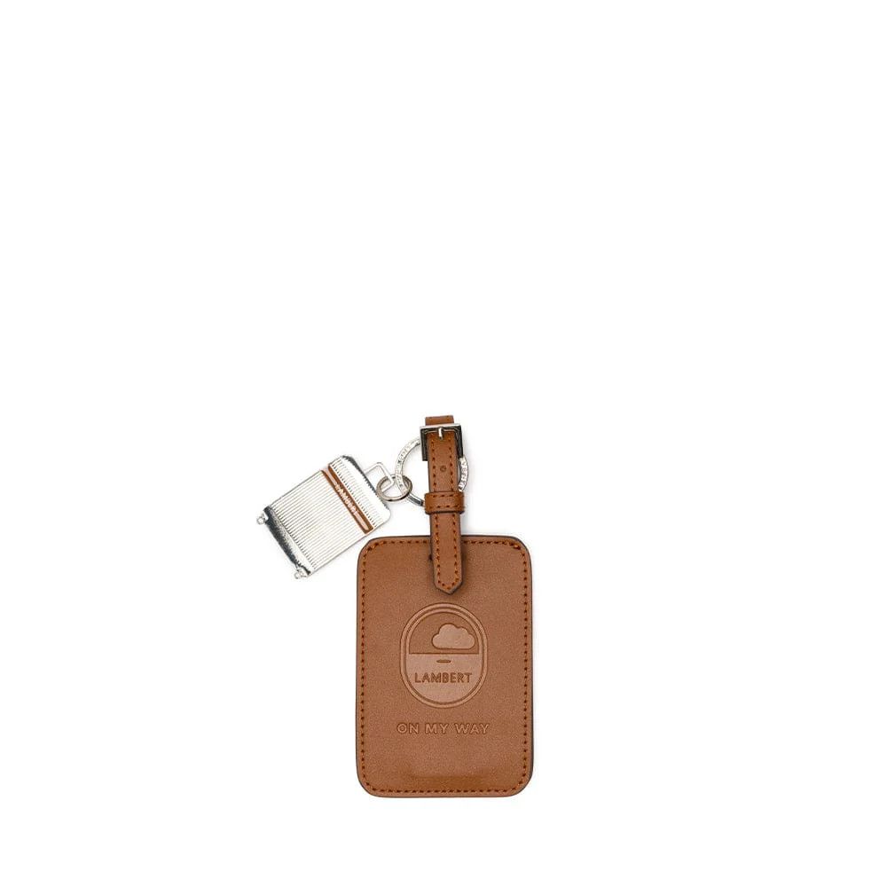 Le Skye - Etiquette à baggage en cuir vegan affogato