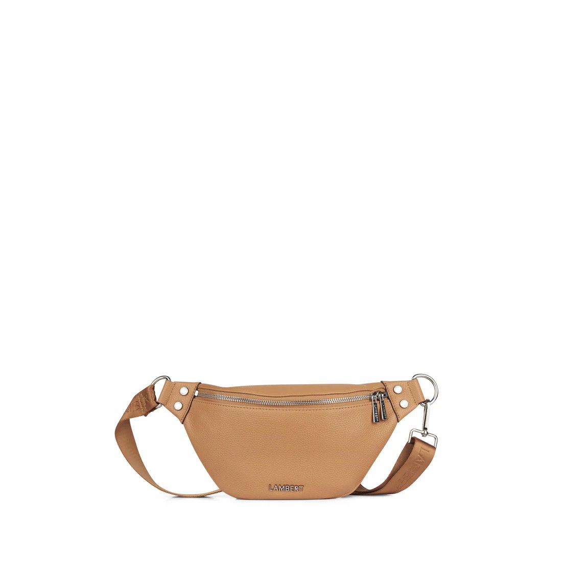 Le Sarah - Sac banane en cuir vegan Camel PEBR