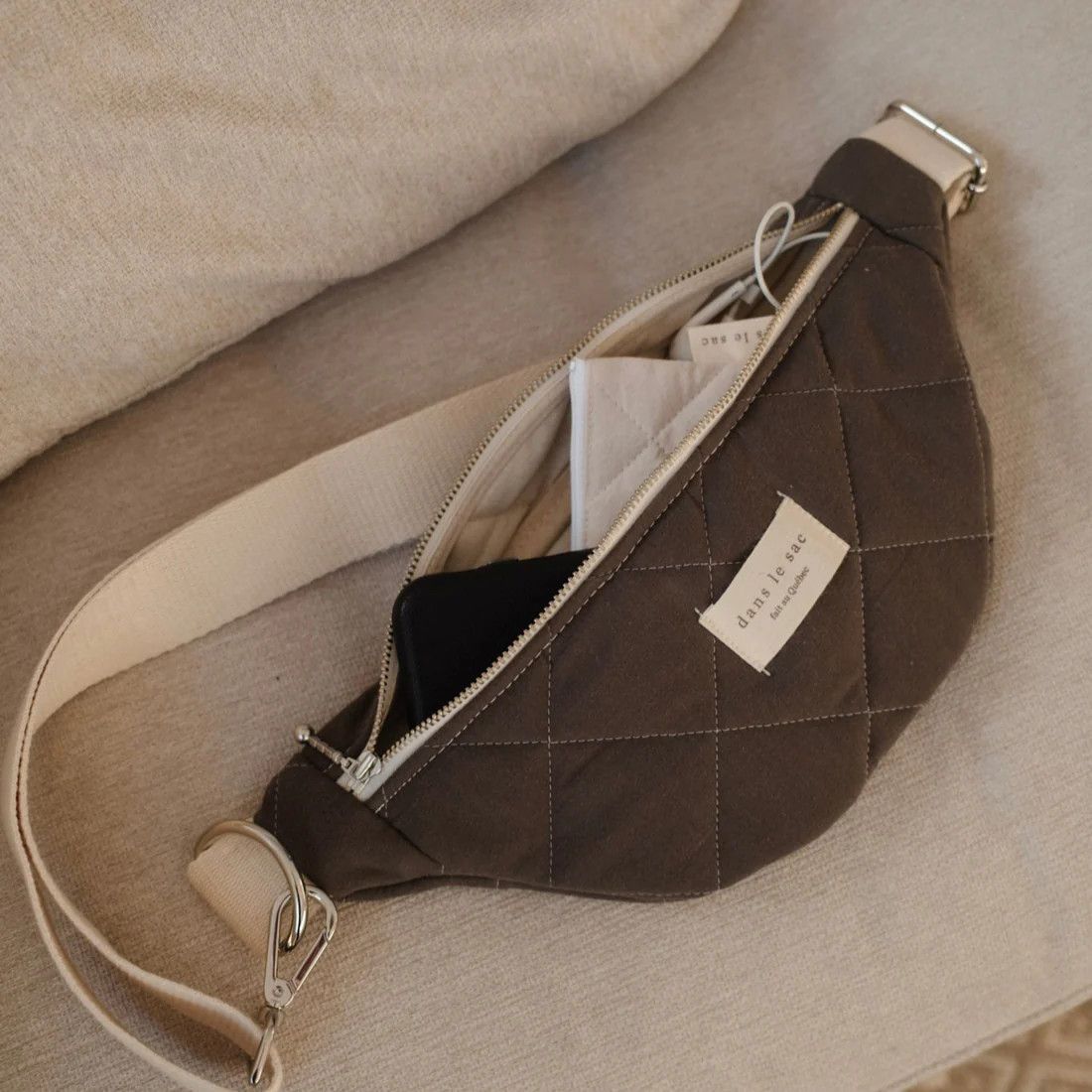 Sac Banane matelassé  - Kaki