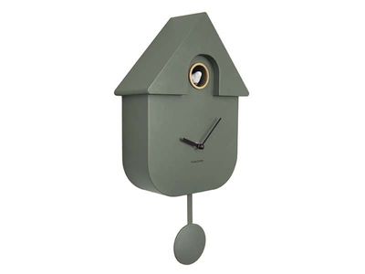 Horloge Murale Duo Cuckoo - Blanc - 26 X 7,2 X 13 Cm - Karlsson