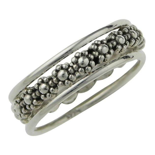   Bague D.S.A.   trio de fleurs R1339, Size: 6