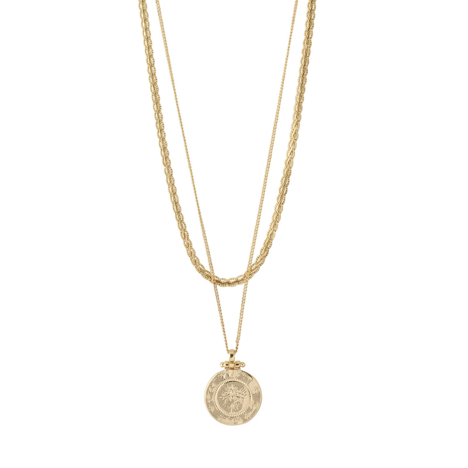 Collier 2 en 1 Pilgrim Nomade  C.C., Color: Or