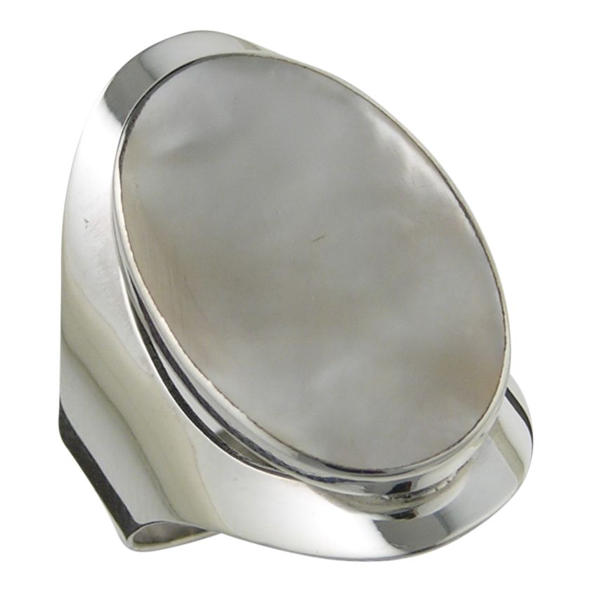  Bague DSA Perle Ovale Coté Ouvert RS1019, Size: 6