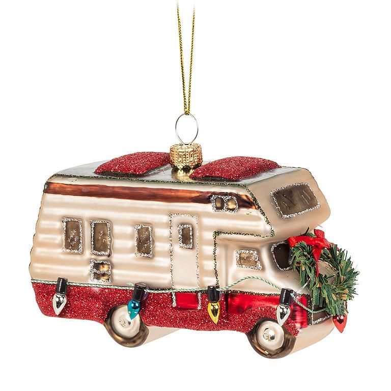 Ornement de Noel Camping Car avec Lumières