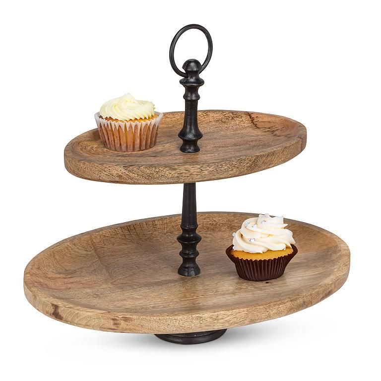 Assiette 2 étages pour pâtisserie