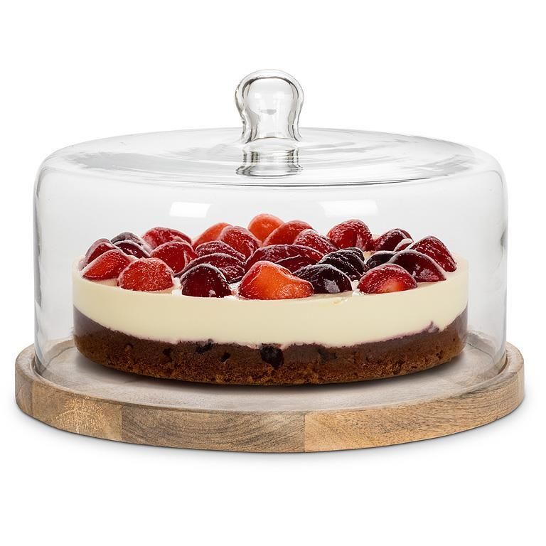 Couvert pour gâteau en vitre