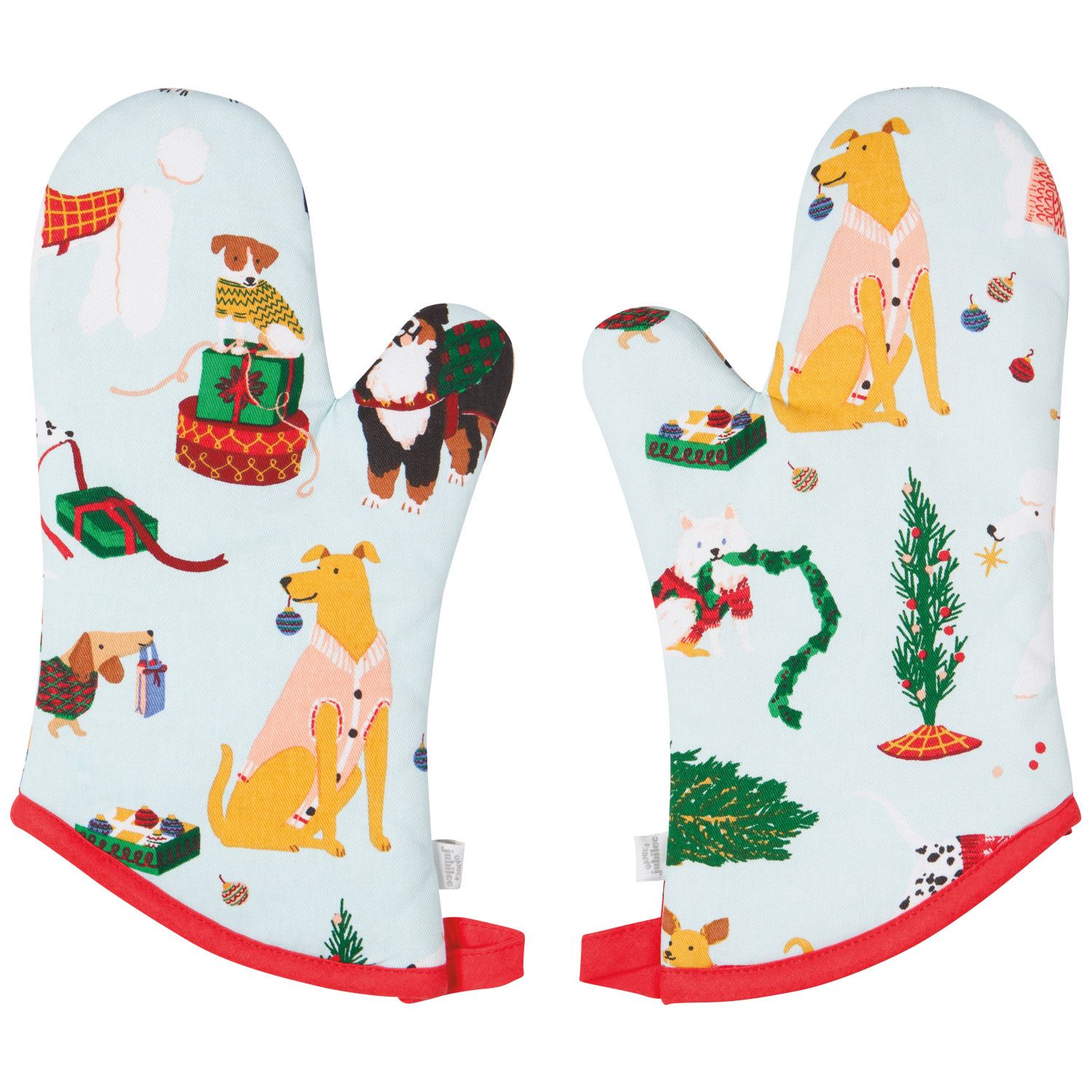 Ensemble de mitaines de four Holiday hounds christmas