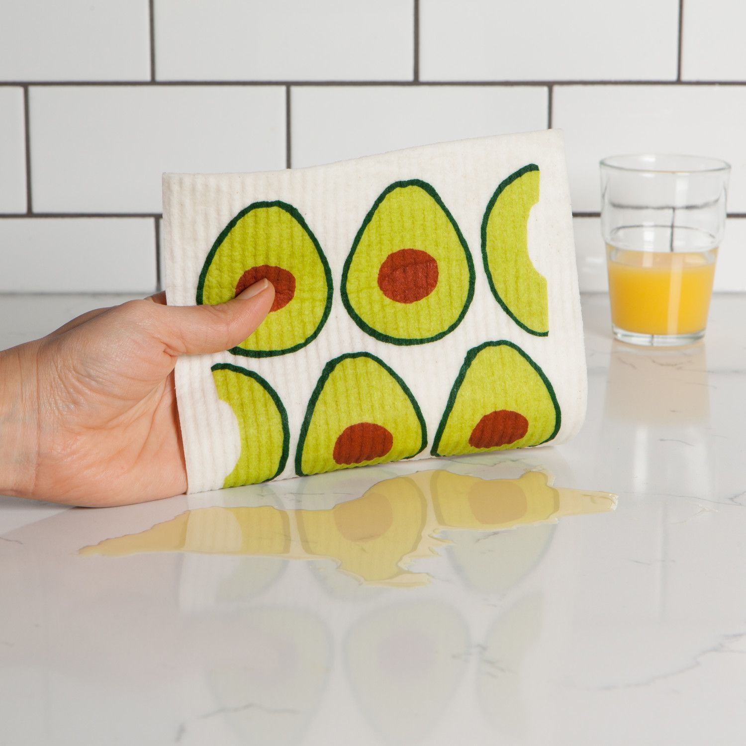 Ens. éponge suédoise Avocados