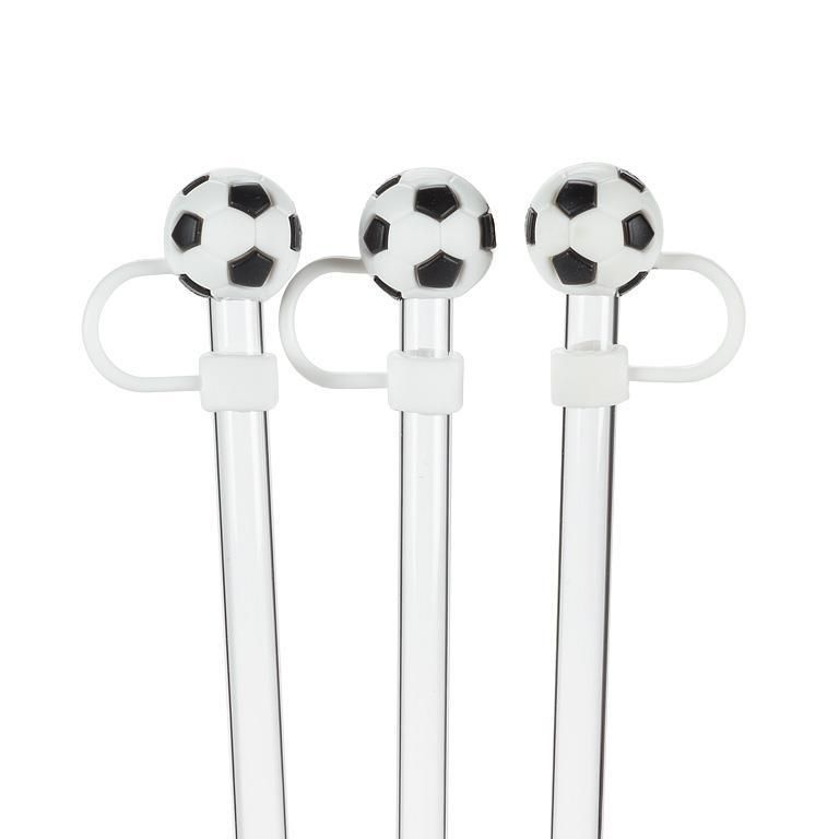 Pailles Géantes avec Capuchons en forme de Ballon de Soccer