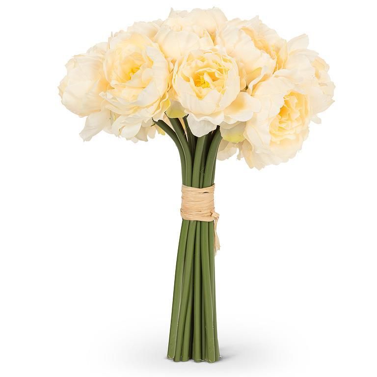 Bouquet Pivoines Crèmes 9"H