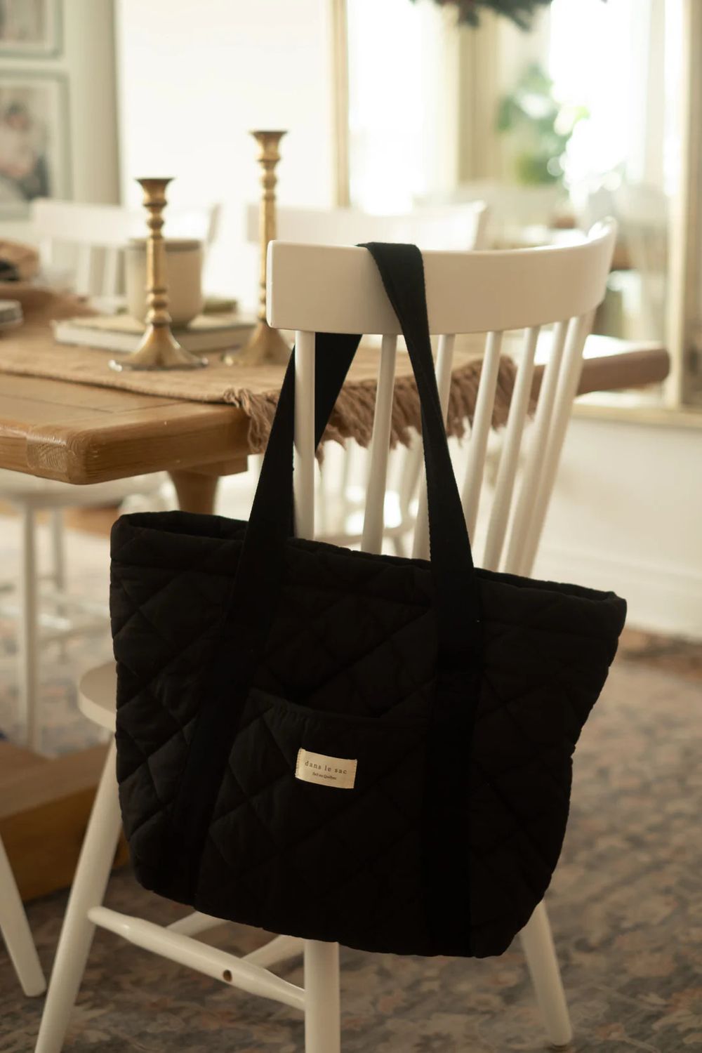 Fourre-Tout Matelassé  - Noir