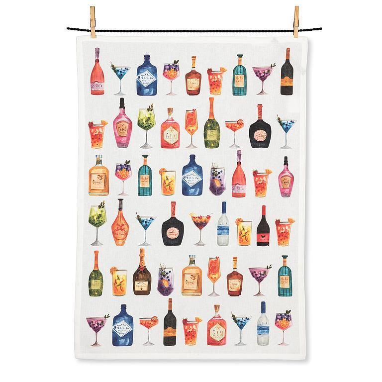 Linge à vaisselle Bottles &amp; Cocktails