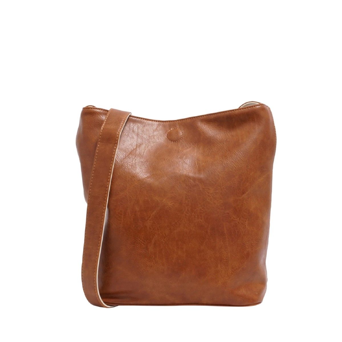 Sac hobo réversible 2 en 1 Freda - Camel / Crème