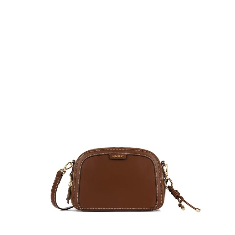Le Emmy – Sac bandoulière en cuir vegan hazelnut