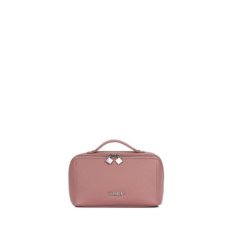 La Jolie - Trousse à maquillage en cuir vegan clay