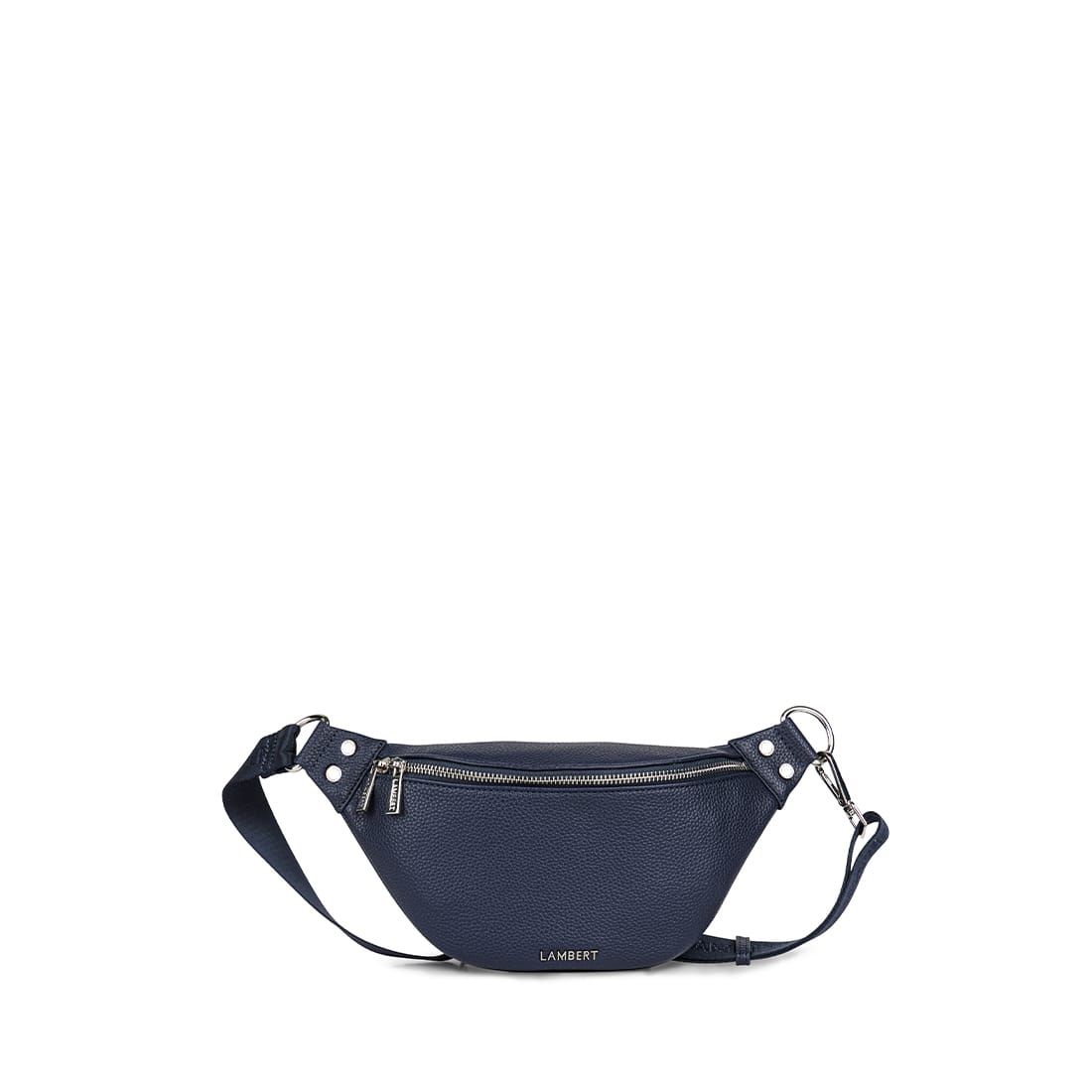 Le Sarah - Sac banane en cuir vegan Marine