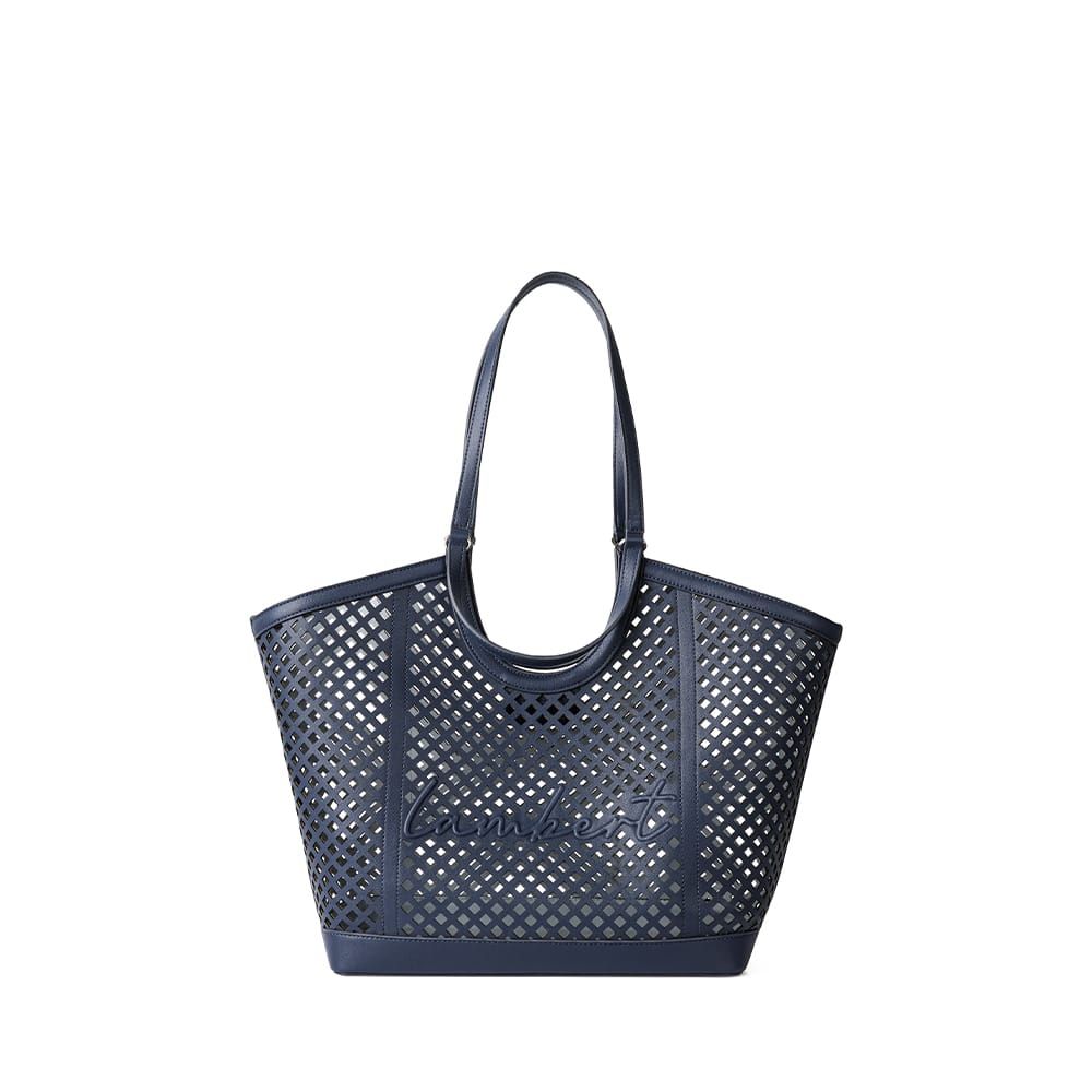 Le Solene – Sac fourre-tout en cuir vegan marine