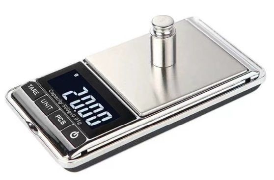 Digitale Waage 500 g/0,01 g – kompakt mit LCD & Tare-Funktion