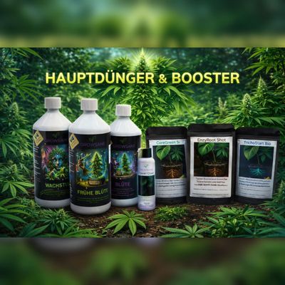 Growsane Hauptdünger & Booster Set: Wachstum, Frühe Blüte, Blüte plus Booster