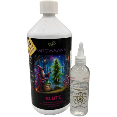 Growsane V4 Blüte mit Calcium – 2-K-Regel für Leitungswasser in Erde/Coco