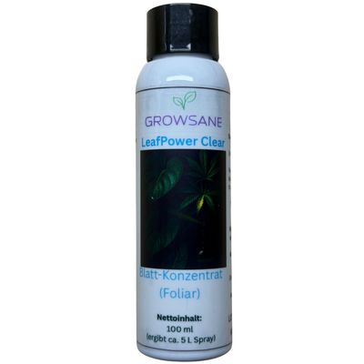 Growsane LeafPower Clear – kristallklares Foliar-Konzentrat 100 ml Growsane LeafPower Clear – kristallklares Foliar-Konzentrat 100 ml