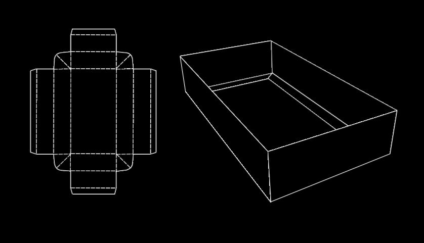 Barquette / coiffe à double-murs collés