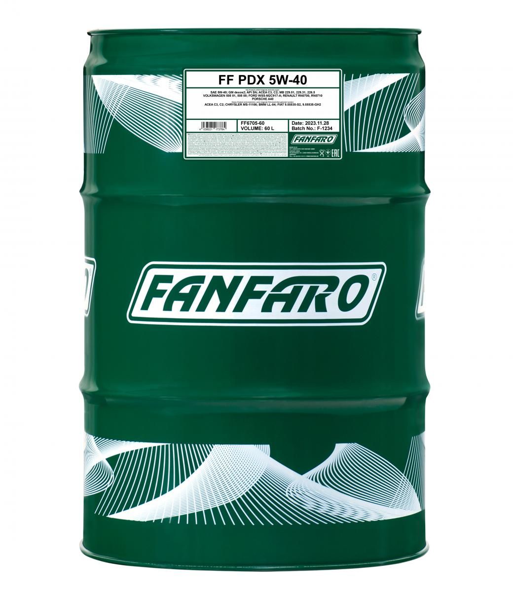 FANFARO PDX 5W-40 C3 60 LITRAA