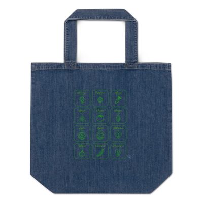 Denim Shopping Bag "Sowing Calendar"