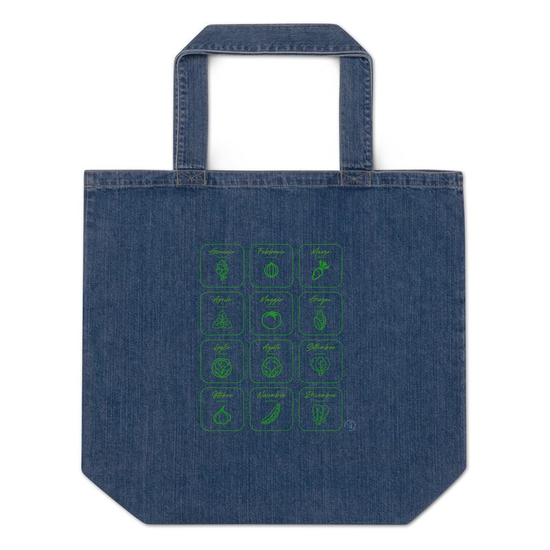 Denim Shopping Bag "Sowing Calendar"