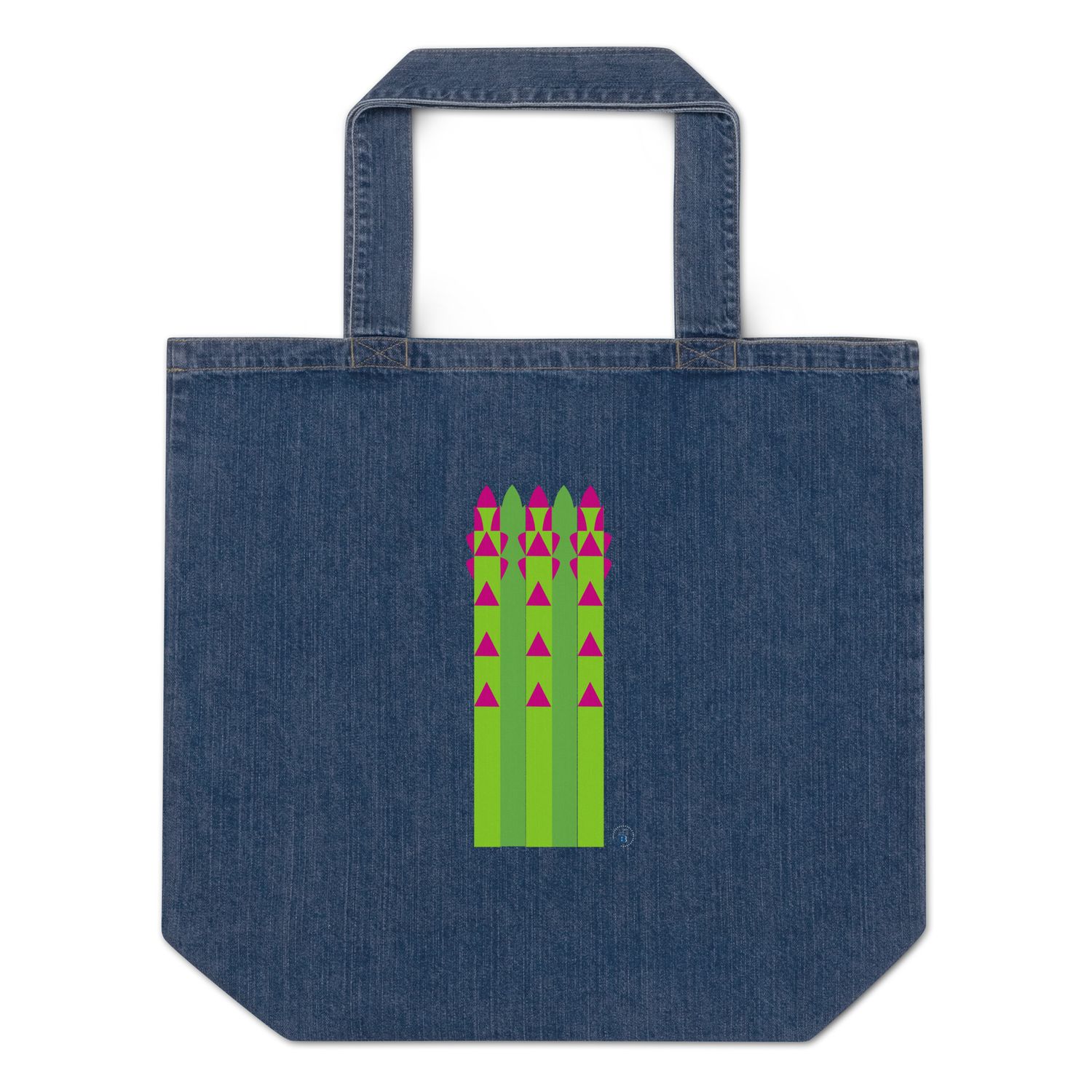 Denim Shopping Bag "Lilac Asparagus"