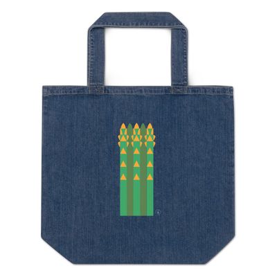 Denim Shopping Bag "Voilà Asparagus"