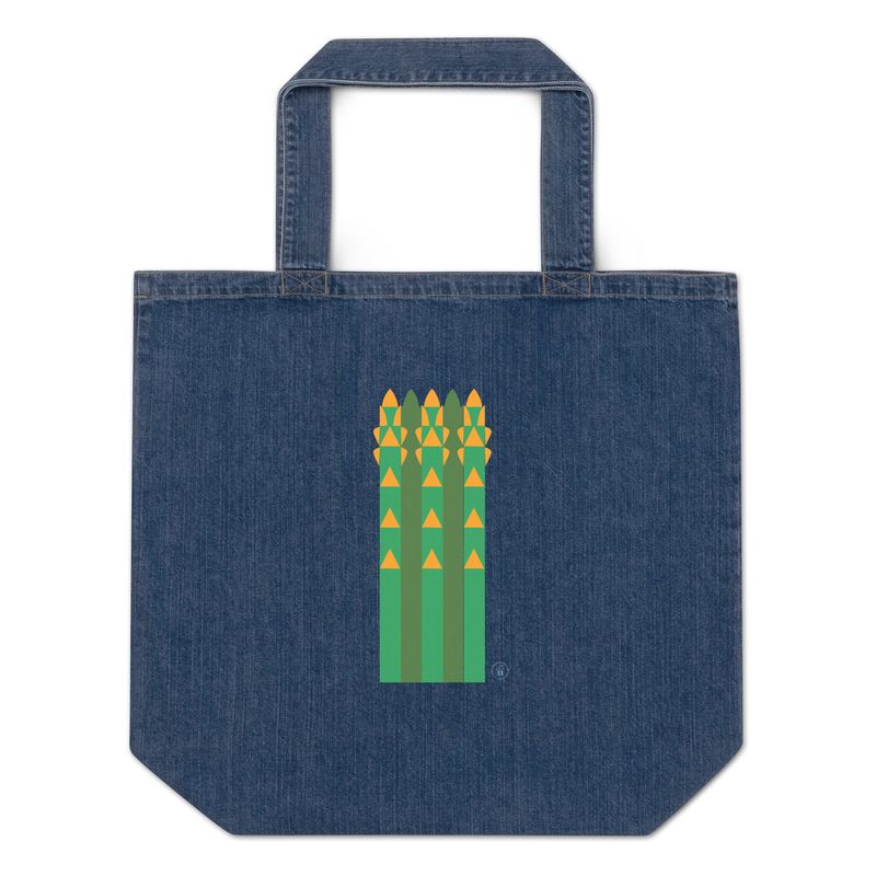 Denim Shopping Bag "Voilà Asparagus"