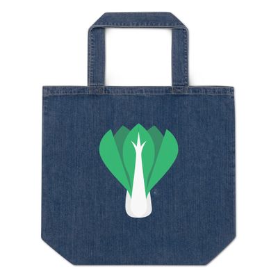 Denim Shopping Bag "Garden on Shoulder"