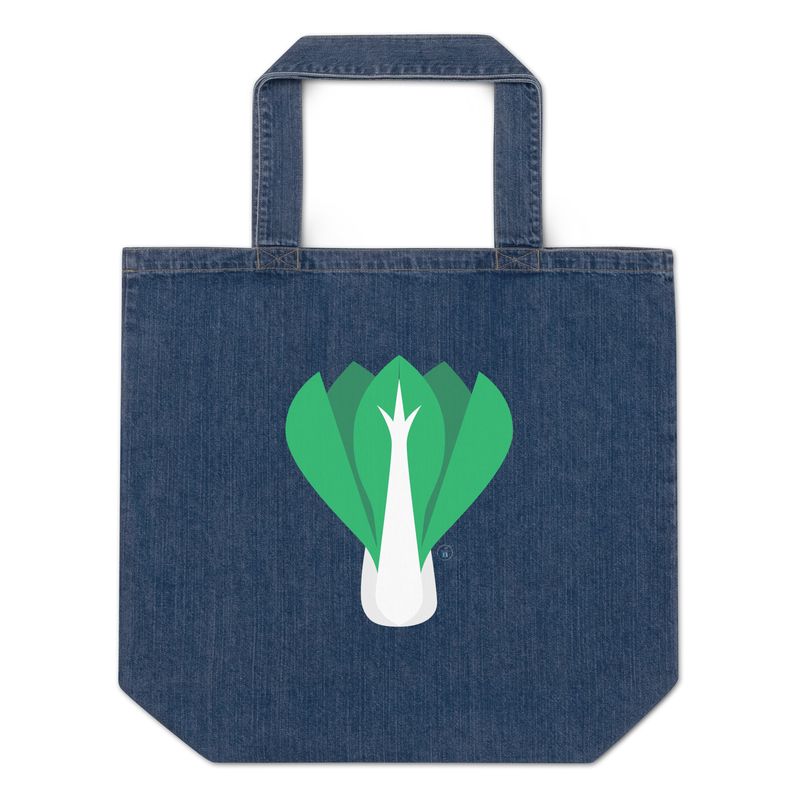 Denim Shopping Bag "Garden on Shoulder"