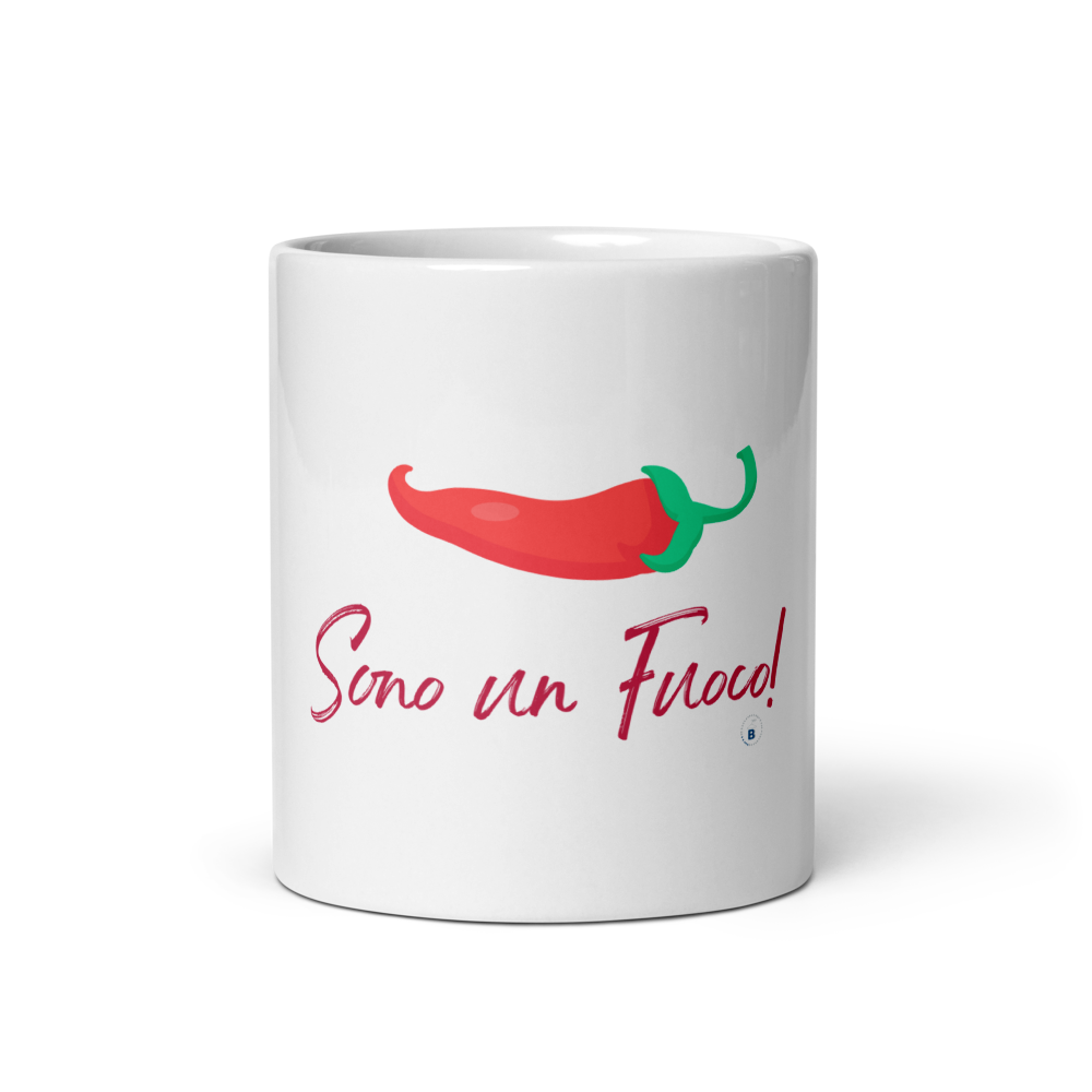 Glossy white mug "I'm on Fire!"