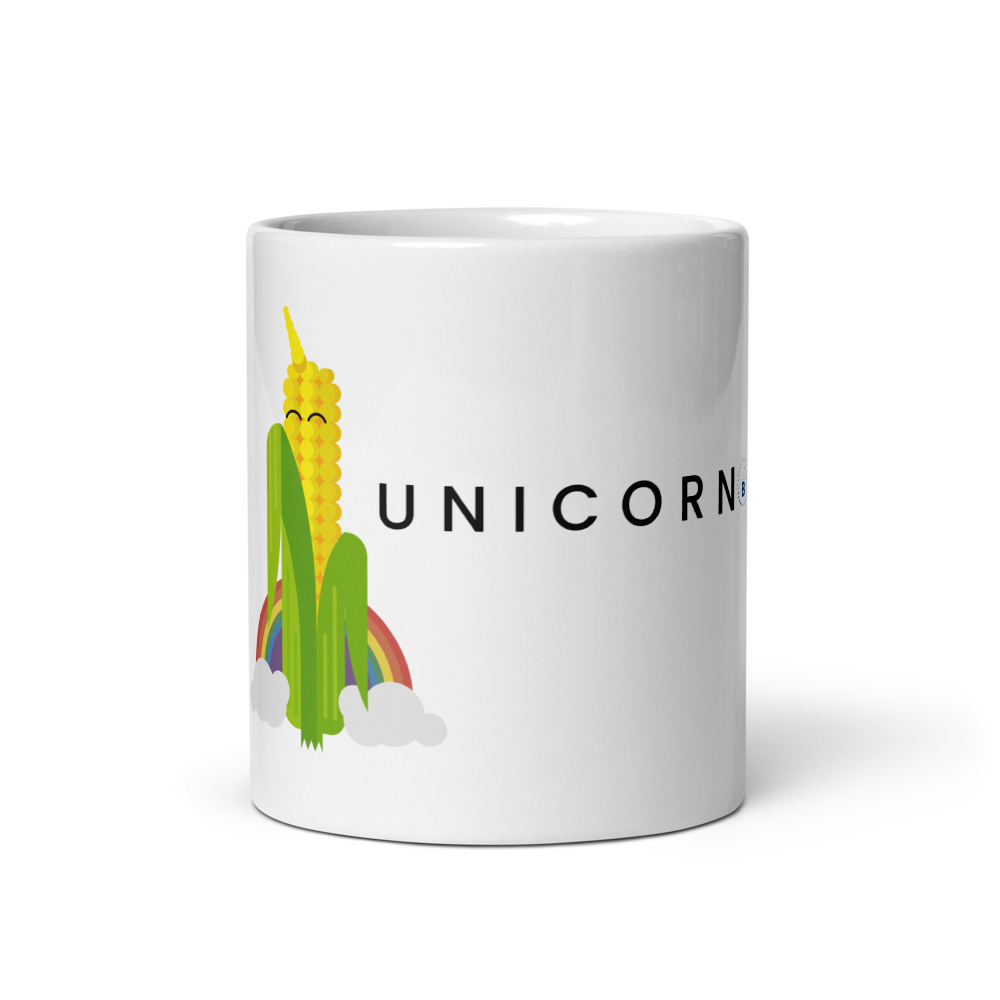 Glossy white mug "Unicorn"