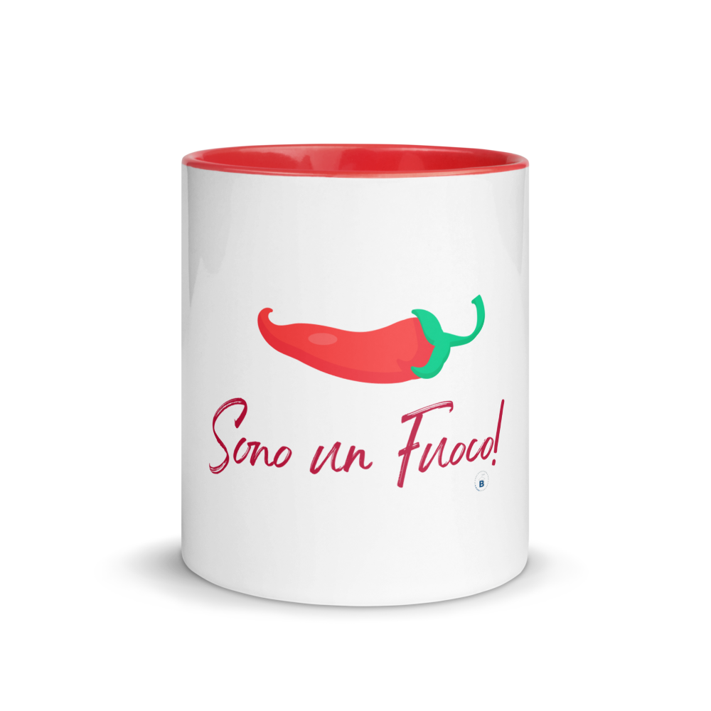 Colored inner mug "I'm on Fire!"